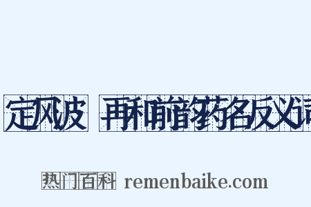 定风波·再和前韵药名反义词是什么意思的图片